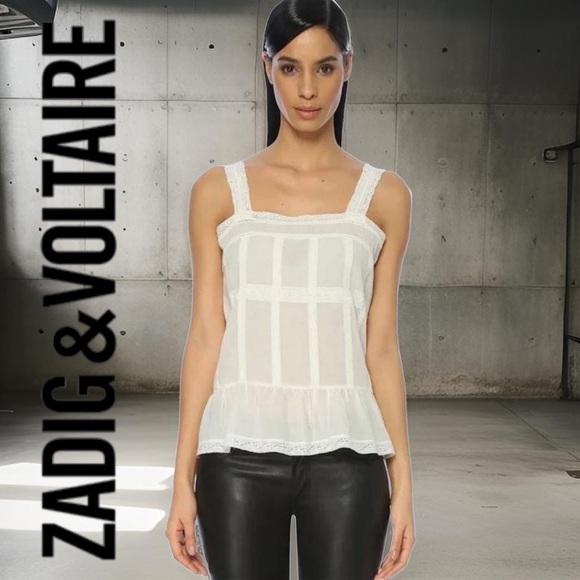 Zadig & Voltaire white cotton voile Teacup lace size Small - Picture 12 of 12